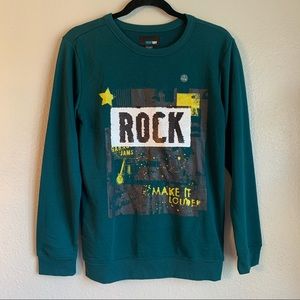 Amplify Boys Green Rock & Roll Sweatshirt Large